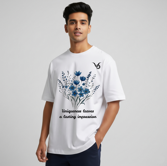 Impression White Oversize T- Shirt