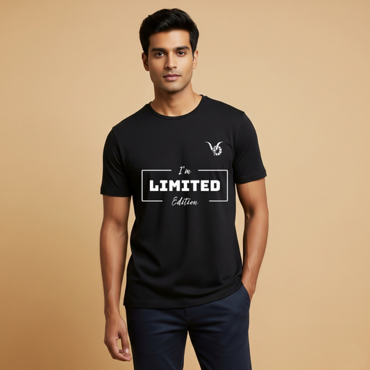 UNIQUE'd Regular Fit American Black T- Shirt