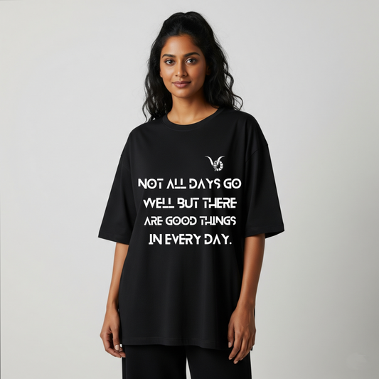 Everyday Light Black Unisex Oversize T- Shirt
