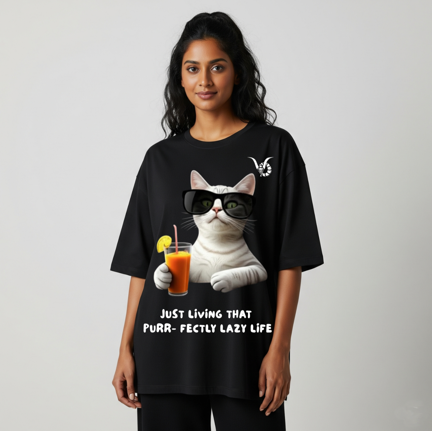 Do Nothing Club Black Unisex Oversize T- Shirt