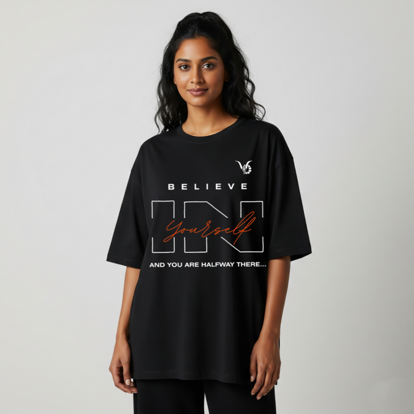 The Believer Black Unisex Oversize T- Shirt- Perfect fit, Premium feel